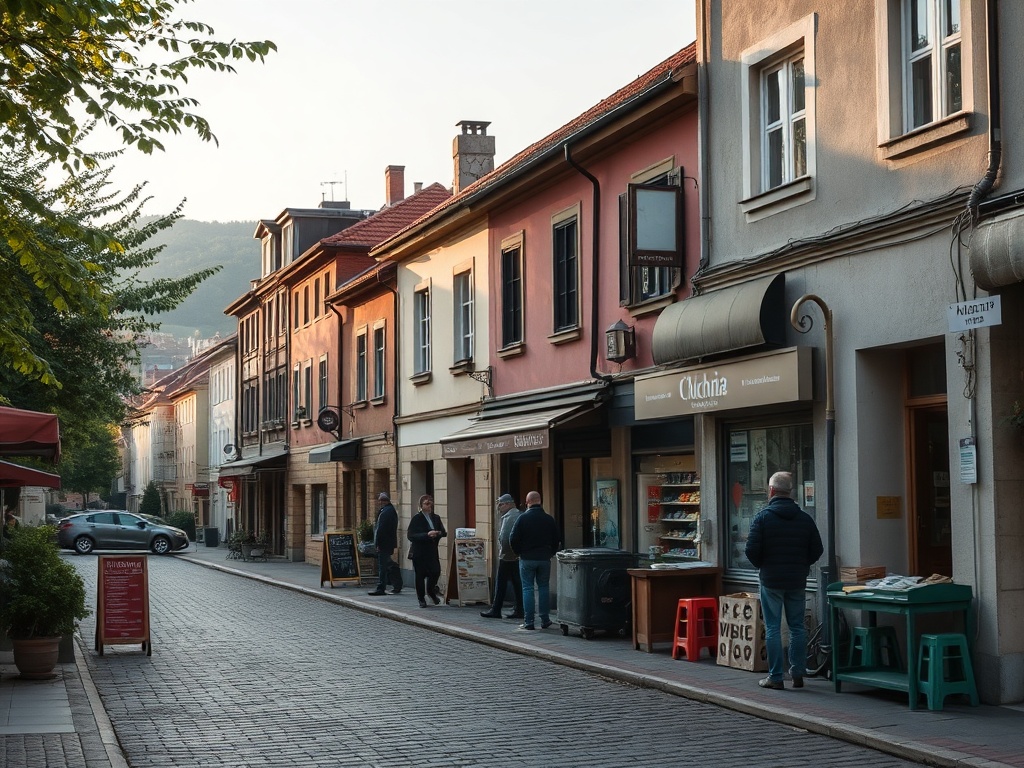 Mapa Bochni z zaznaczonymi kluczowymi punktami, ilustrująca dane GUS Bochnia
