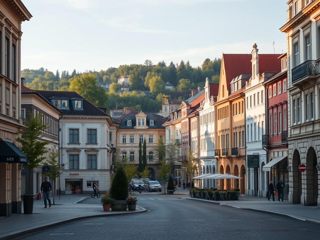 Mapa infrastruktury Bochni z zaznaczonymi kluczowymi punktami usługowymi, przedstawiająca infrastrukturę Bochni